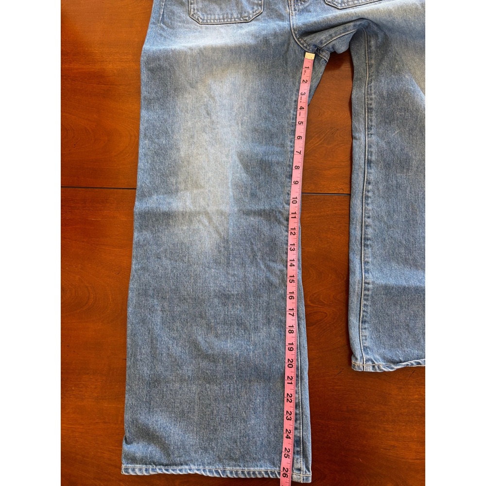Veronica Beard Grant Wide Leg Extra High Rise Jeans Cape Wash 29 Patch Pocket LA - Picture 5 of 14